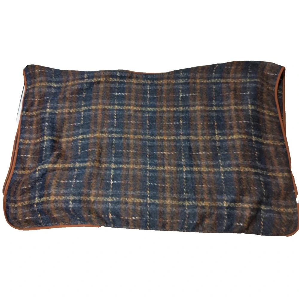 CONRAD C COLLECTION Women‎ One Size Brown Plaid ALPACA WOOL Blend Wrap NEW